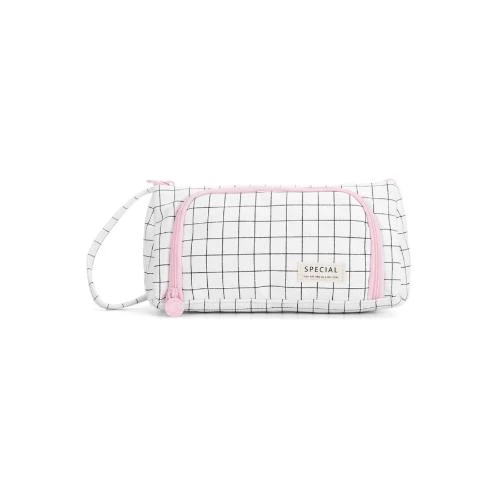 Eazy Kids Pencil Bag -White Oxford Fabric Stylish & Durable Stationery Organizer by SAMBOX