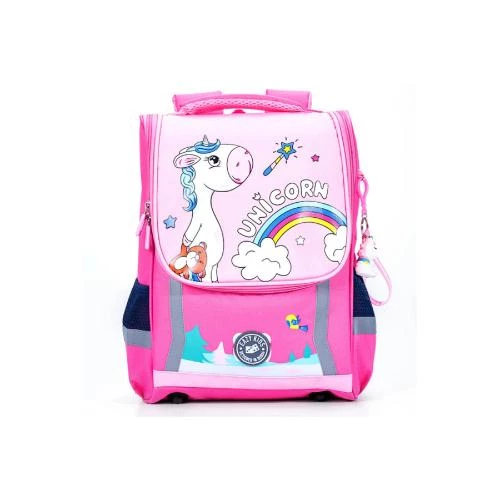 Eazy Kids Unicorn School Bag -Princess Pink Backpack with Keychain by SAMBOX