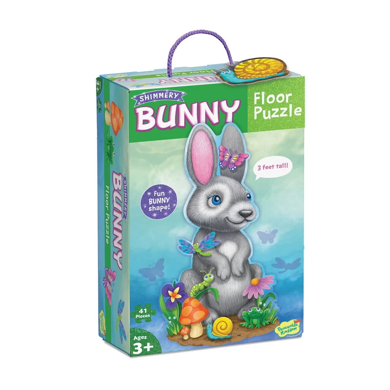 Bunny Floor Puzzle  Large, Foil-Accented Pieces
