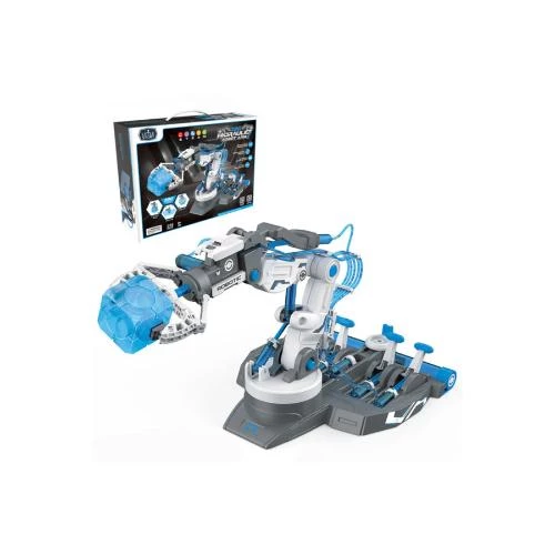 Little Story DIY Hydraulic 3-in-1 Mechanical/Robotic Arm Toy (220 Pcs) -STEM Series, Grey