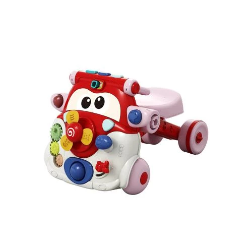 Teknum 3-in-1 Baby Walker, Kids Cycle & Scooter Skates with Musical Keyboard -Red