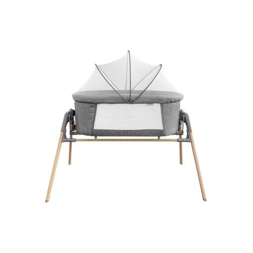 Teknum 3-in-1 Baby Rocker Bassinet/Infant Crib with Mosquito Net -Grey