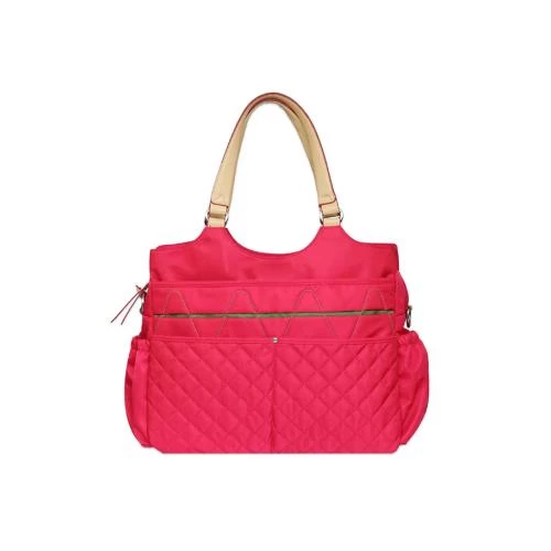 Sunveno Fashion Diaper Bag -Stylish Red Tote with 15 Pockets and 5 Compartments by SAMBOX