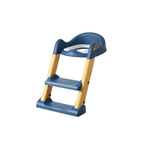 Eazy Kids Step Stool Foldable Potty Trainer Seat with Ladder -Blue