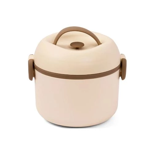 Eazy Kids Lunch Box -Beige 1320ml Leakproof Bento Box with Spoon & Fork by SAMBOX