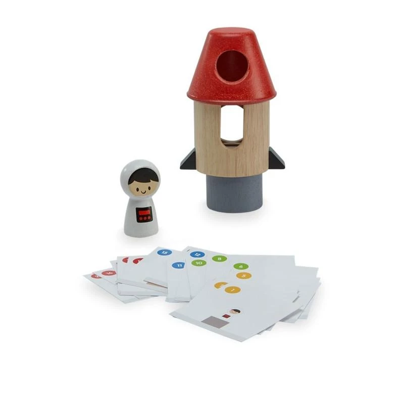 Spatial Rocket - Eco-Friendly Wooden Toy for Kids - Develop Imagination & Problem-Solving Skills
