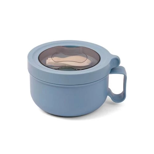 Eazy Kids Lunch Box -Blue 850ml Leakproof Lunch Container with Folding Spoon by SAMBOX