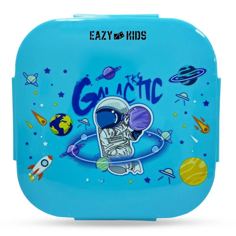 Eazy Kids Square 1000ml Bento Lunch Box - Astronaut, Blue