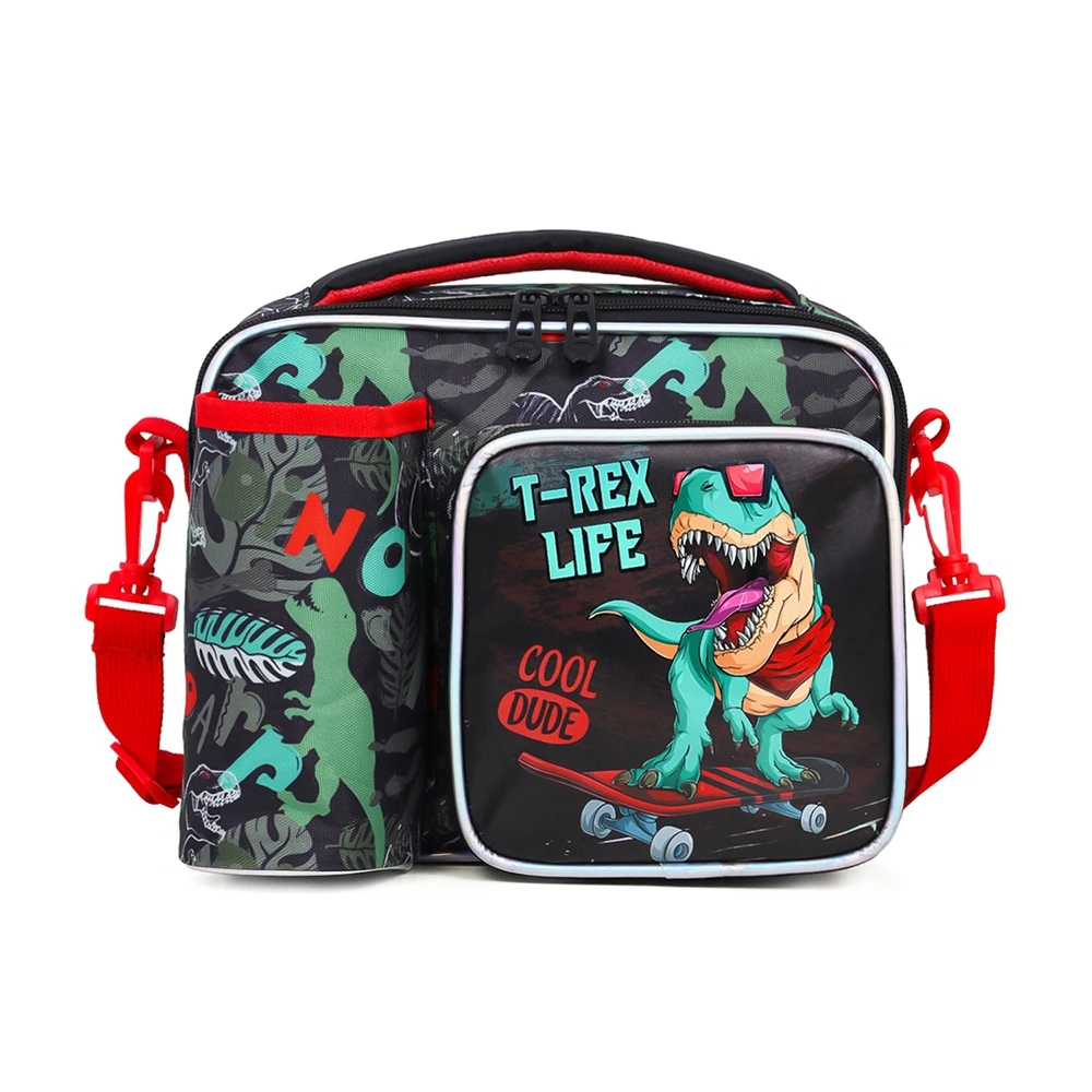 Eazy Kids Bottle/Lunch Bag - Dinosaur, Green
