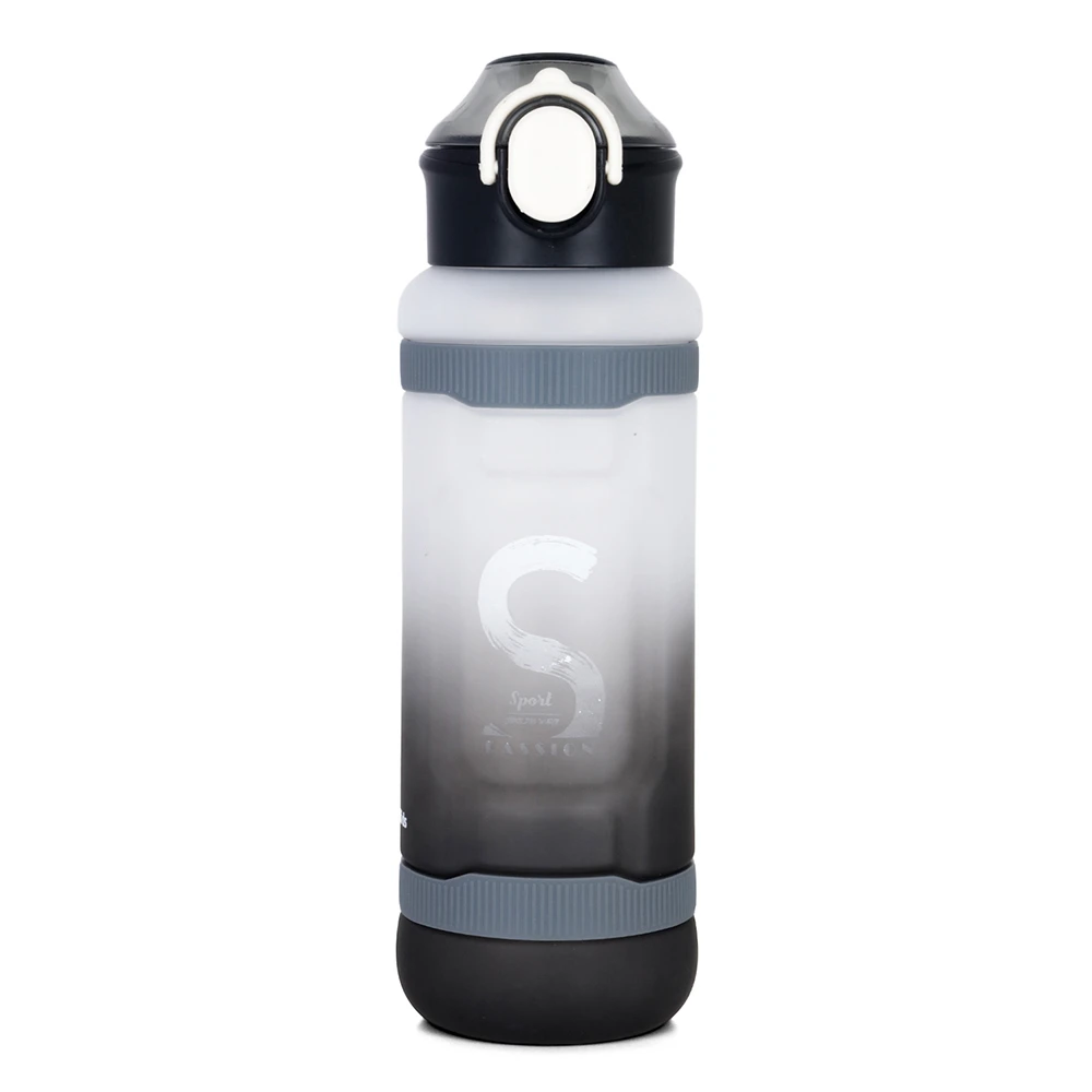 Nova Kids Water Bottle 1000ml with Straw - Black