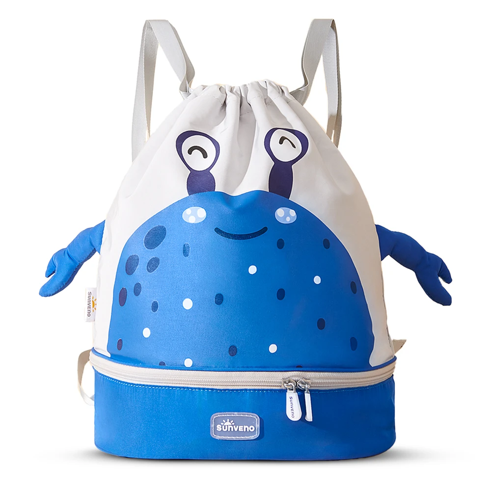 Sunveno Sling 3D School / Swimming Bag with Shoe Compartment - Blue