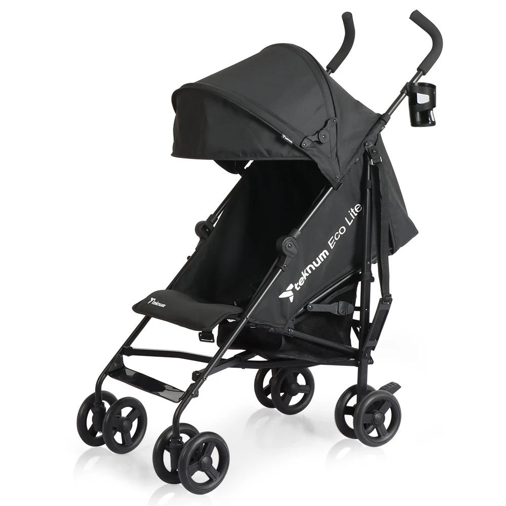 TEKNUM Eco Lite 2 Stroller with Cup Holder - Black