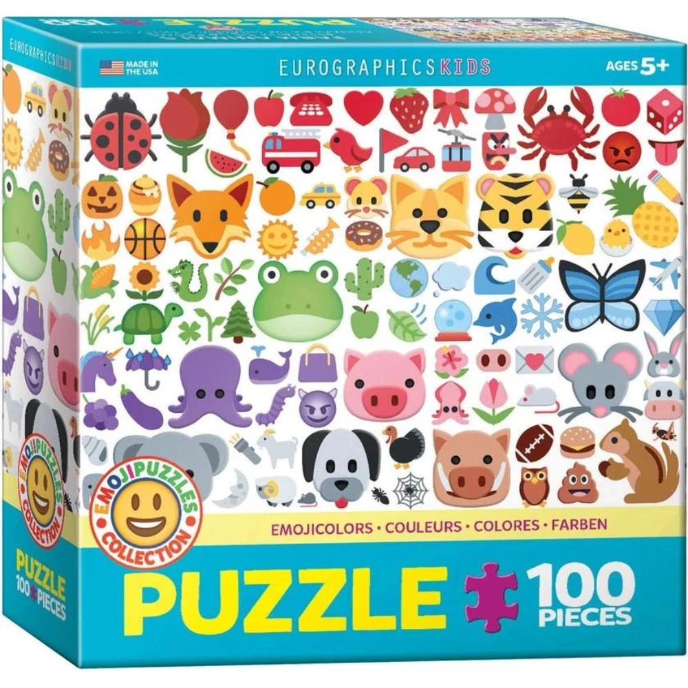 EuroGraphics Emoji Colors 100-Piece Puzzle - Fun and Vibrant Puzzle for All Ages
