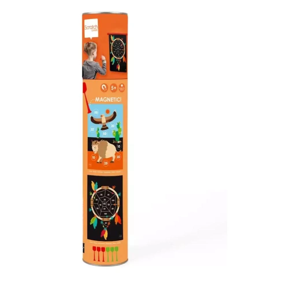 Scratch Europe Magnetic Darts - Indian-Themed Safe Dart Game for Kids

