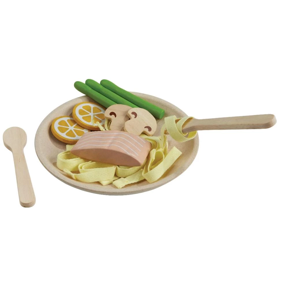 PlanToys Wooden Pasta - Montessori Pretend Play Food Set for Kids

