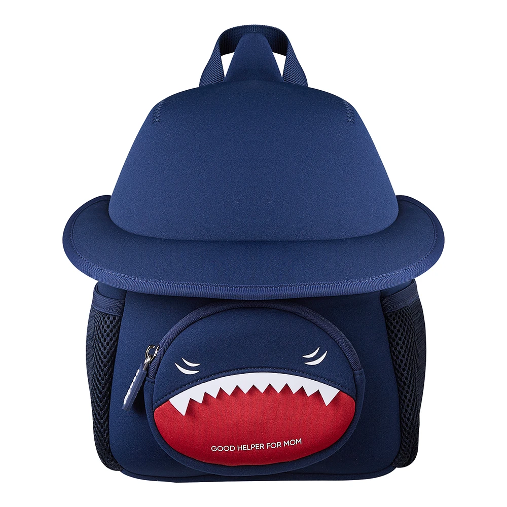 Nohoo 3D Cute Shark Kids School & Activity Bag 10" - Dark Blue