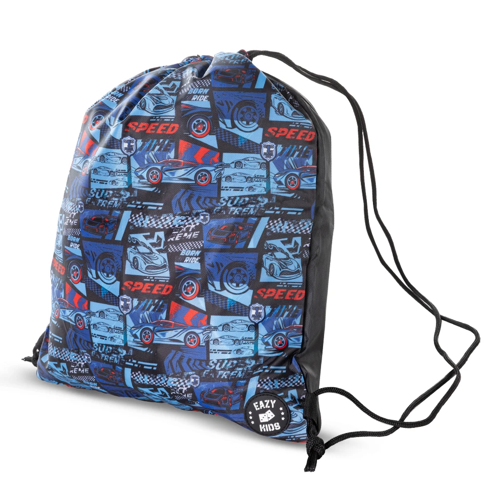 Eazy Kids Drawstring Bag - Drift Racing Design