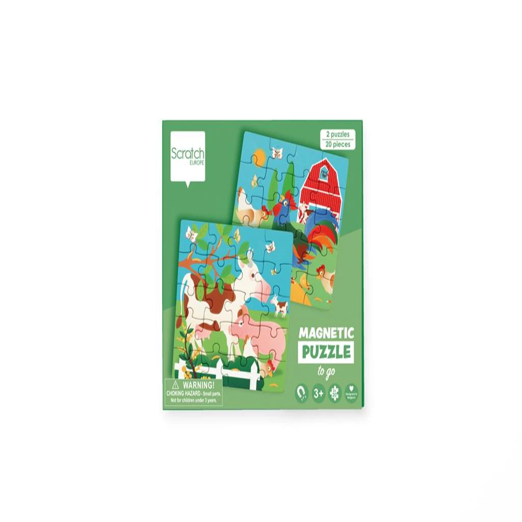 Magnetic Puzzle Book To Go - Farm Theme Interactive Playset

