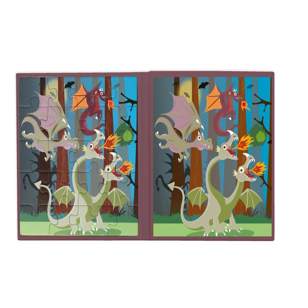 Magnetic Puzzle Book To Go - Dragons Theme Interactive Playset

