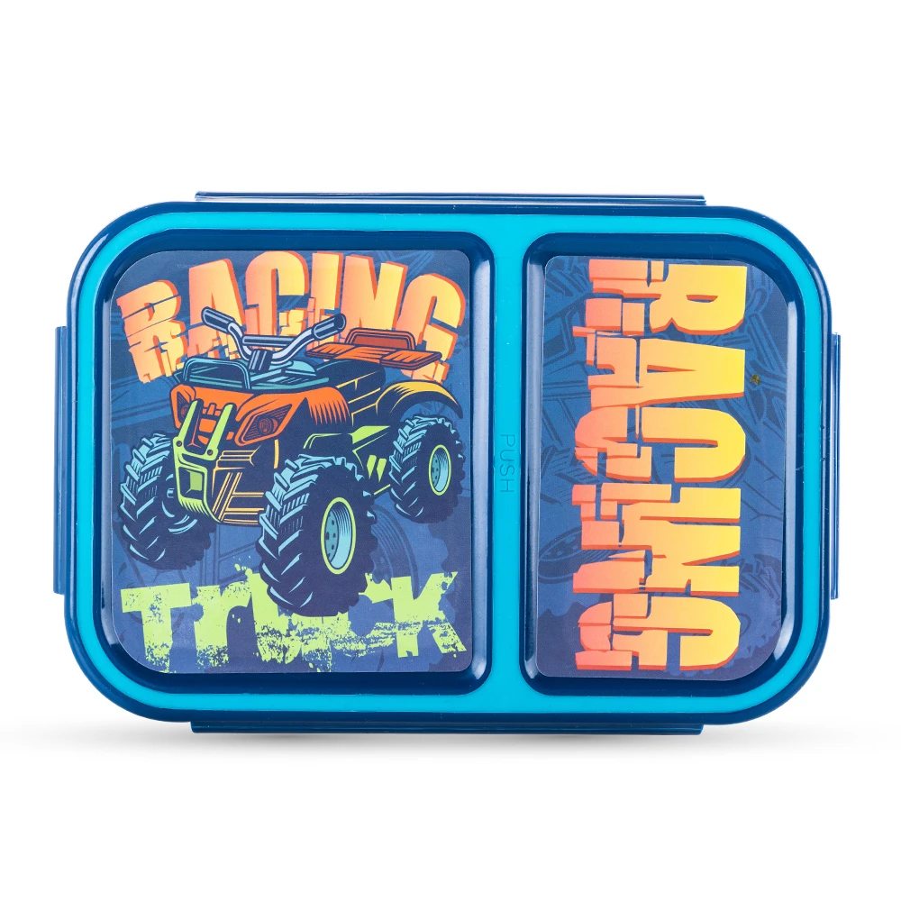 Nova Kids 2-Compartment Bento Lunch Box - Racer Blue