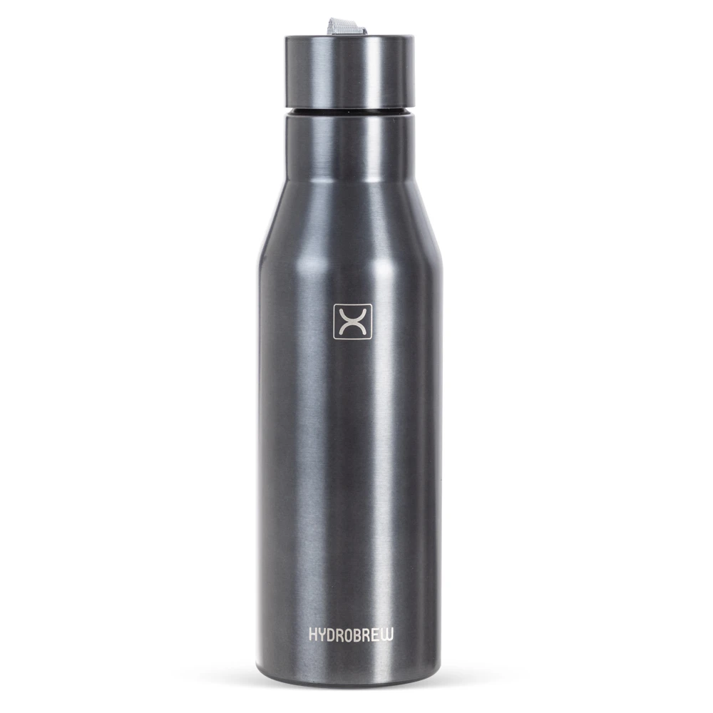 Hydrobrew Steel Water Bottle 1L - Grey