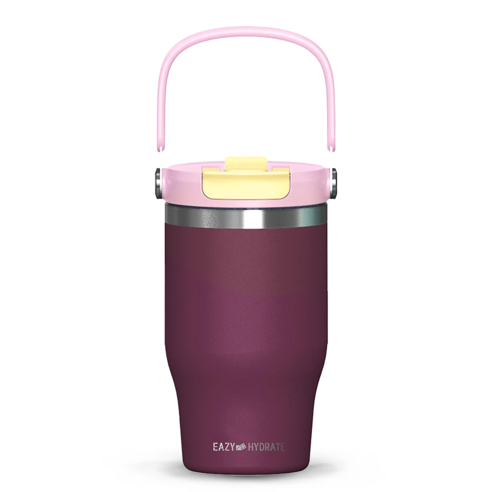 Eazy Kids Vacuum Insulated Tumbler with Handle 500ml - Purple