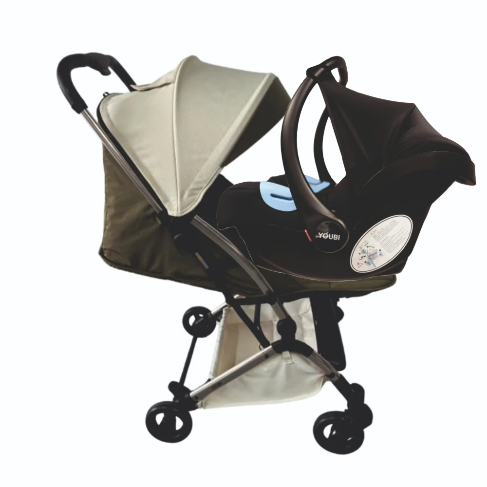 Youbi Toddler German Travel System with New Born Attachment - Olive Green & Black