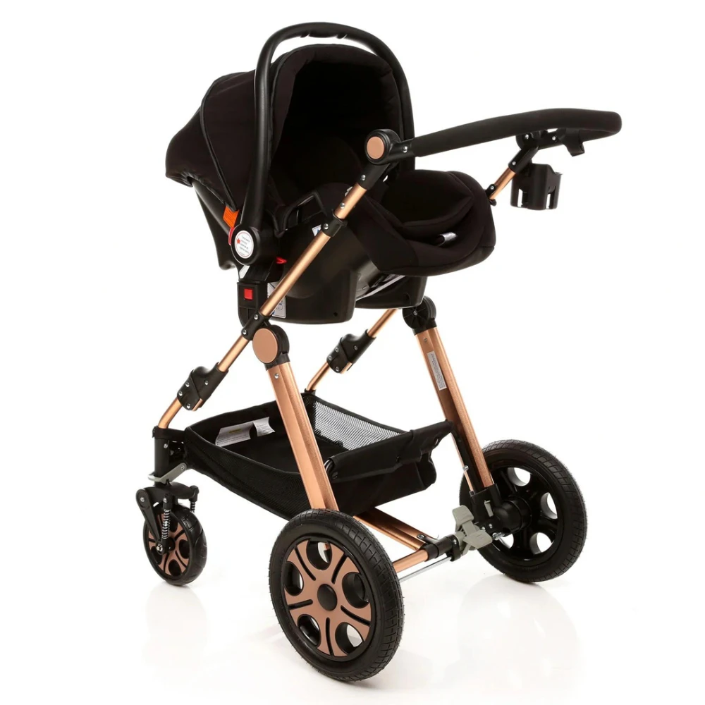 Pikkaboo - 4in1 Luxury Stroller Travel System - Black - Black