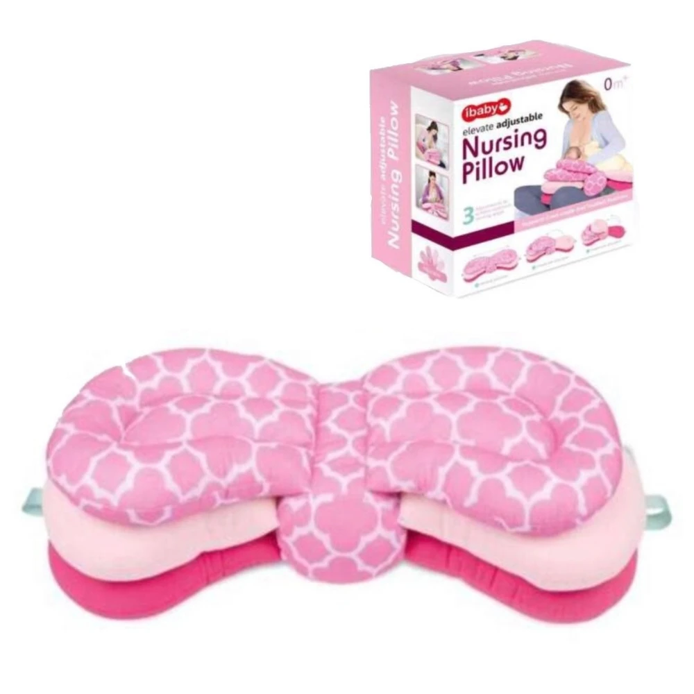 Pikkaboo iBABY - 3-in-1 Adjustable Nursing Pillow - Pink