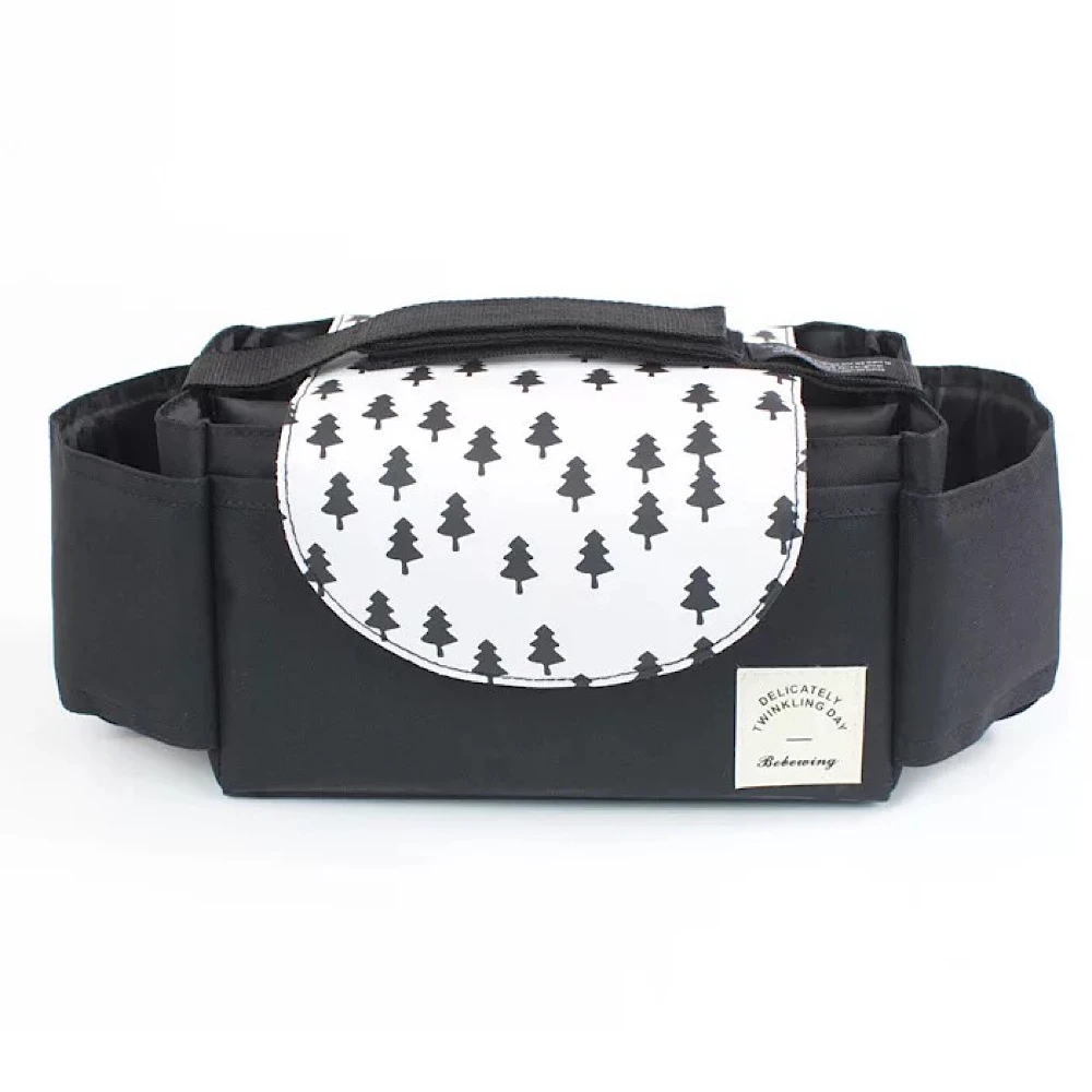 Pikkaboo Universal Waterproof Stroller Organizer - Tree - Black