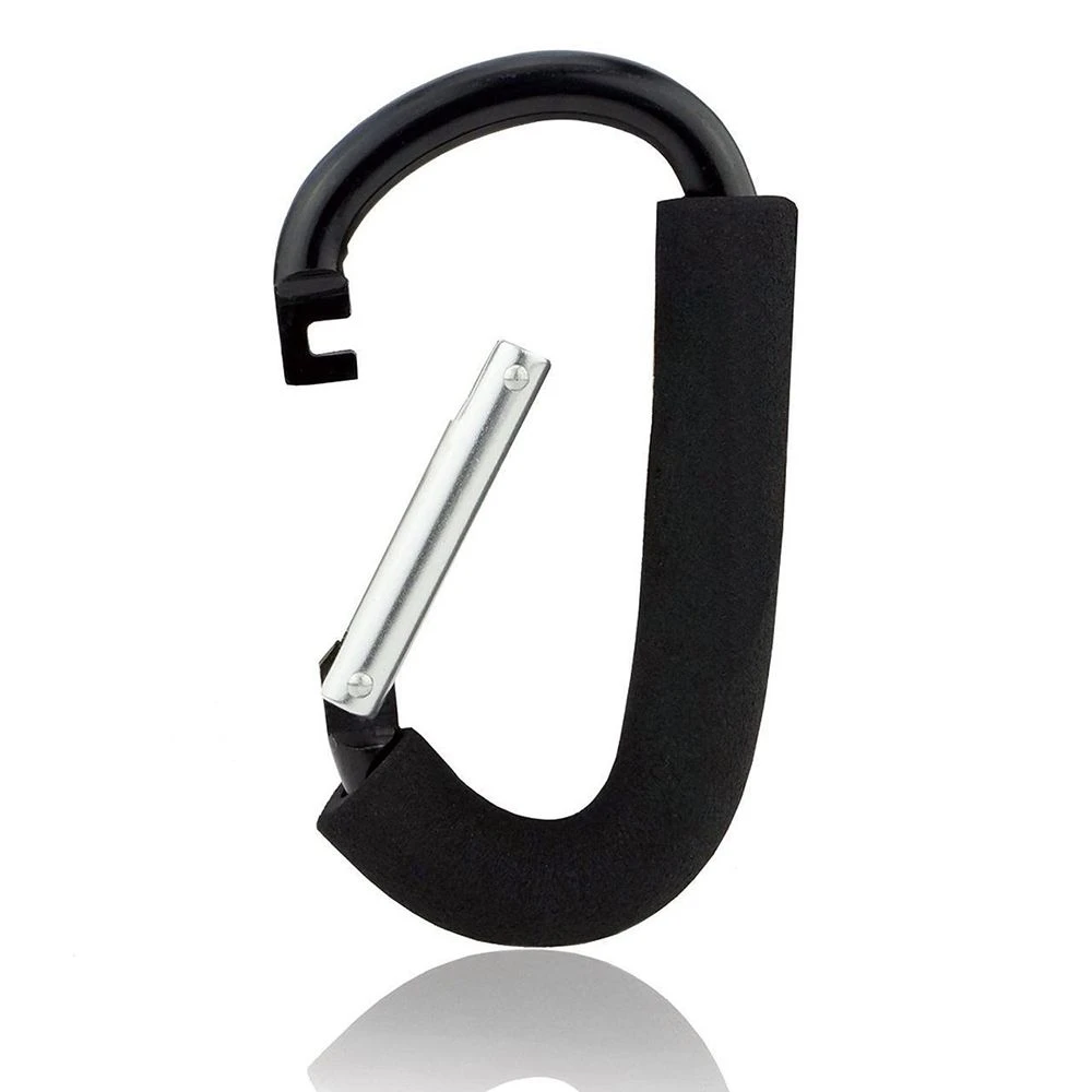 Pikkaboo Universal Non-Slip Metal Stroller Hook - Black