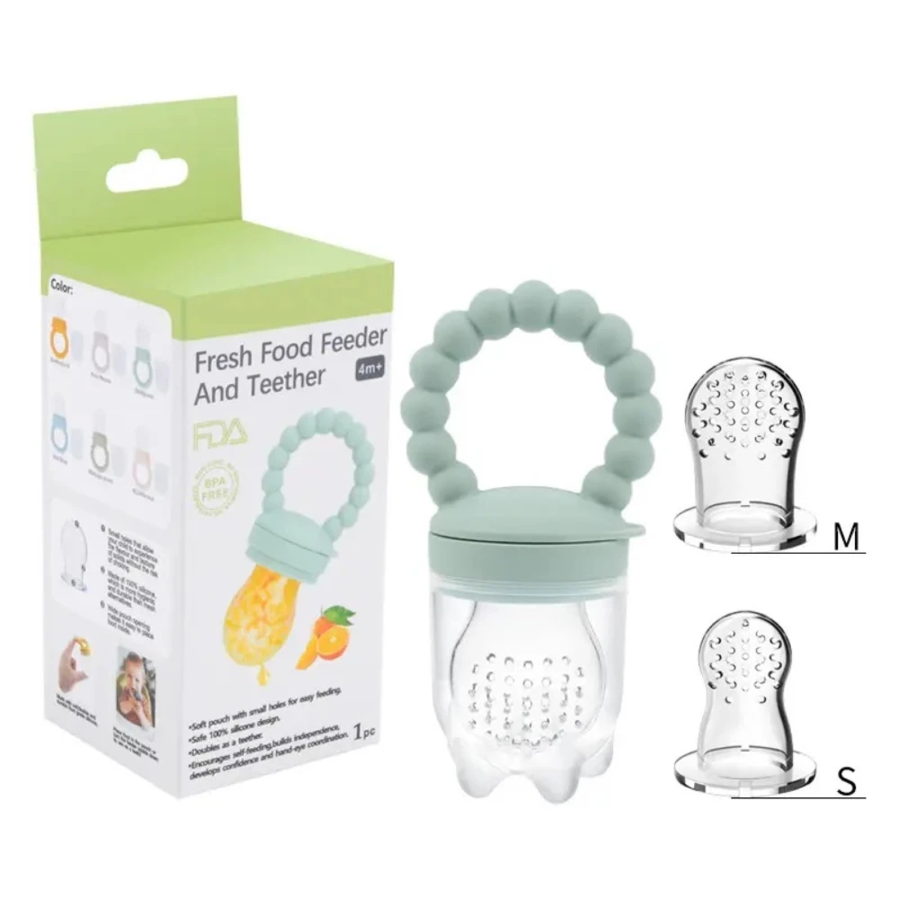 Pikkaboo BPA-Free Fruit Feeder - Pastel Unisex Blue - Blue