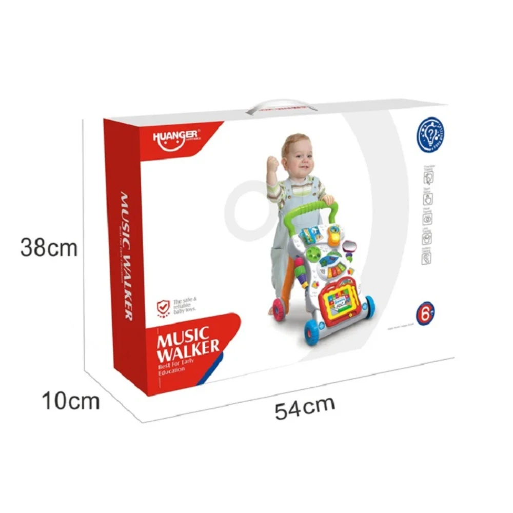 Pikkaboo Learn2Walk Musical Activity Walker - Multicolor