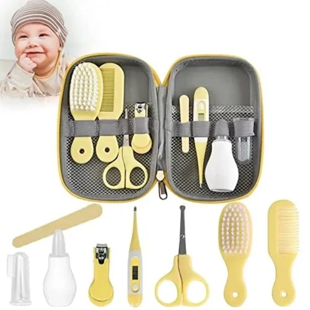 Pikkaboo 8in1 Premium Baby Grooming Kit with EVA box - Yellow