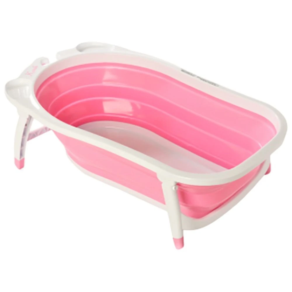 Pikkaboo Baby Foldable Portable Non-Slip Bath Tub - Pink