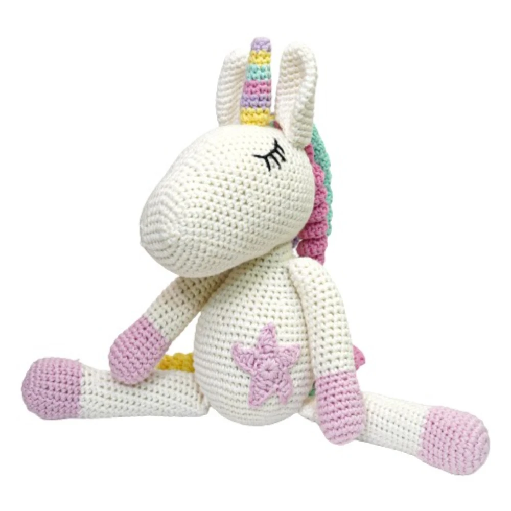Pikkaboo - Snuggle & Play Crocheted Unicorn - Multicolor