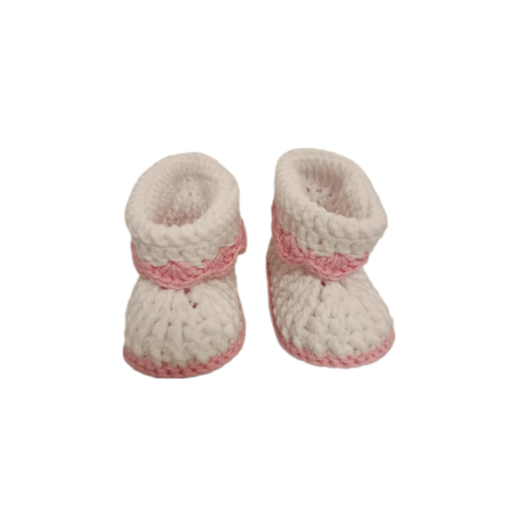 Pikkaboo - HeavenlyHugs Handmade Crochet Booties - My first shoes - Pink - Girls