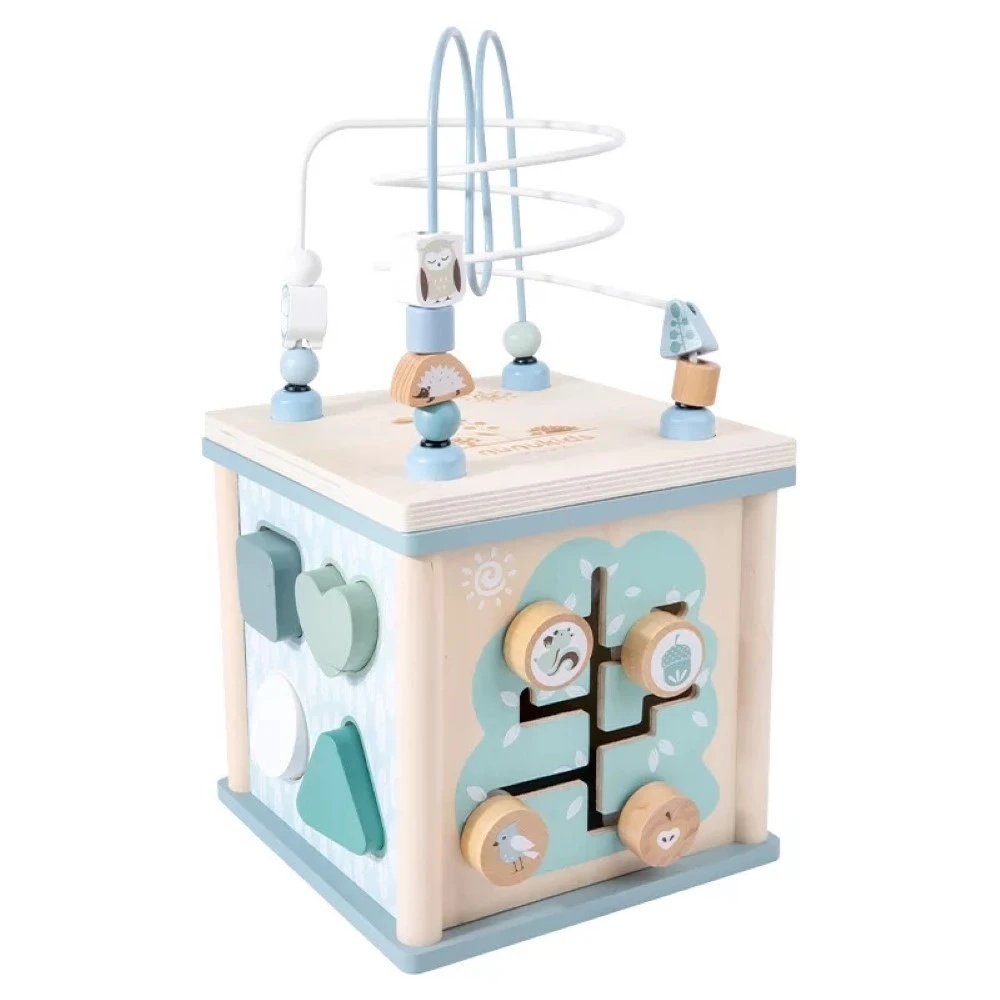 Woody Buddy - Activity Cube - Blue - Blue