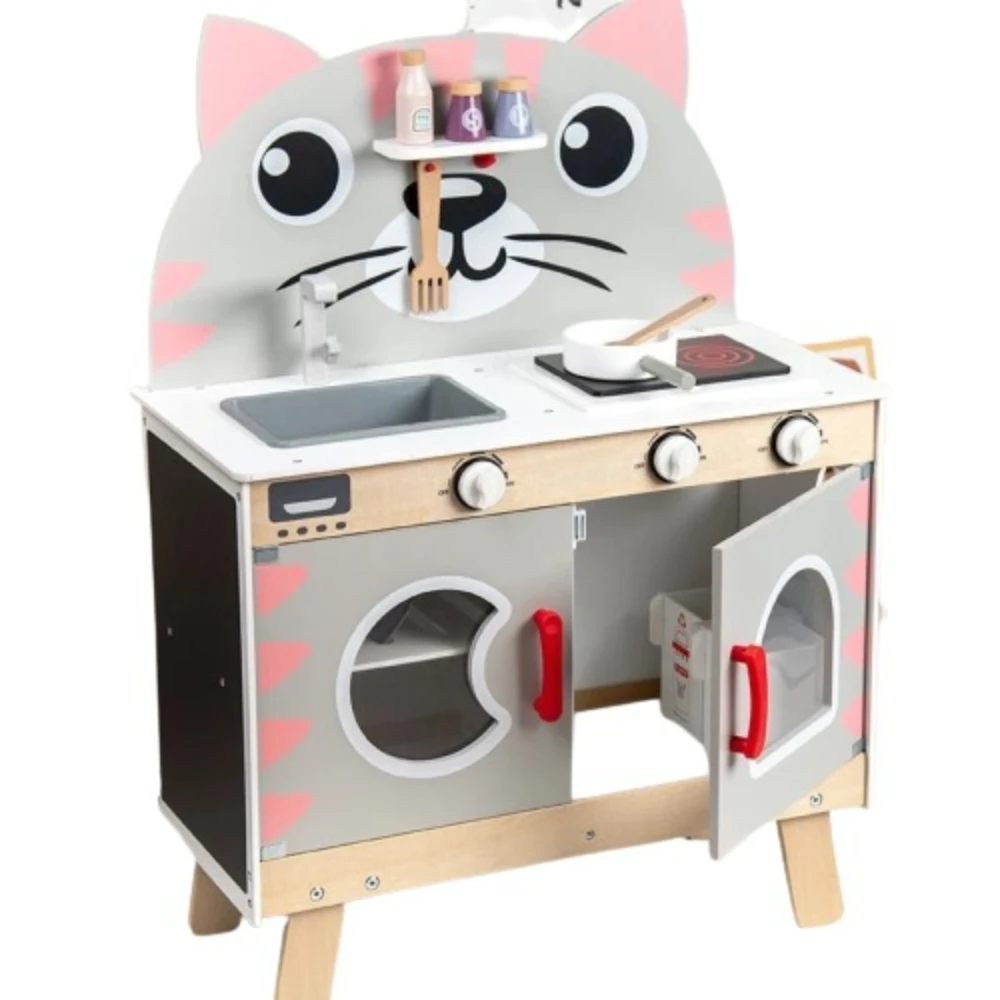 Woody Buddy - Kitty Kitchen - Pink - pink
