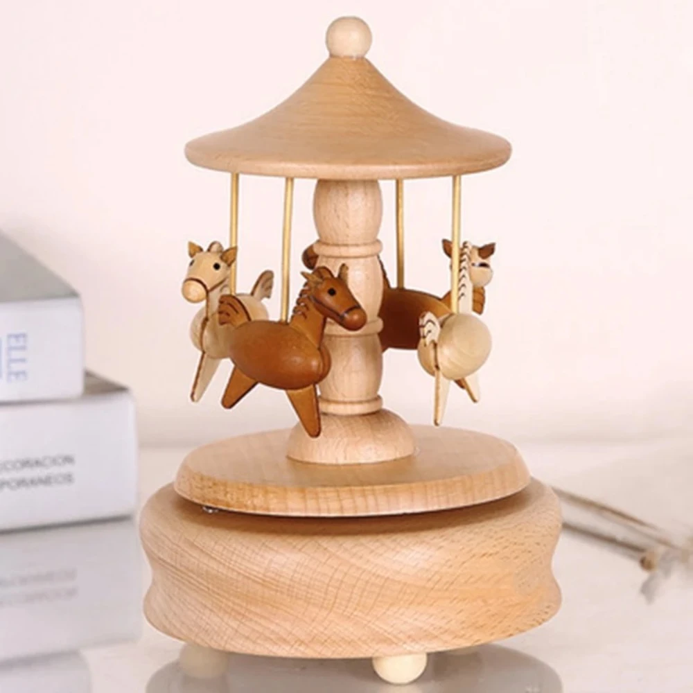 Woody Buddy - Musical Carousel - Pony - Beige