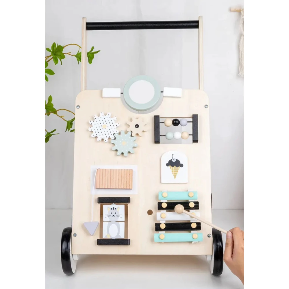 Woody Buddy - Walker with Busy Board - White - white