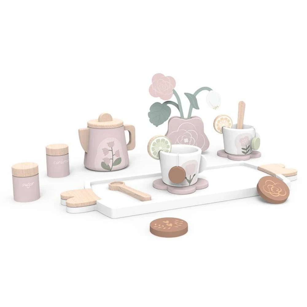 Woody Buddy - Tea Set - Pink - Pink