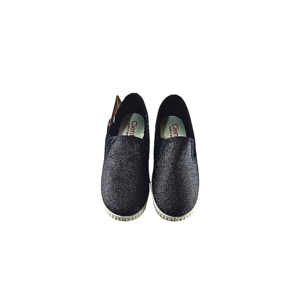 Pikkaboo-Cienta Black Shimmer Elastico Kids Comfort Shoes - Kids