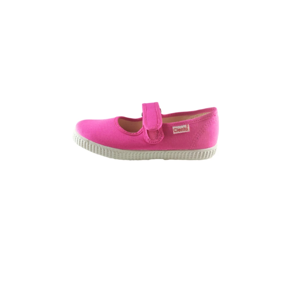 Pikkaboo-Cienta Mercedes Fuchsia Loop & Strap Girls Comfort Shoes - Girls