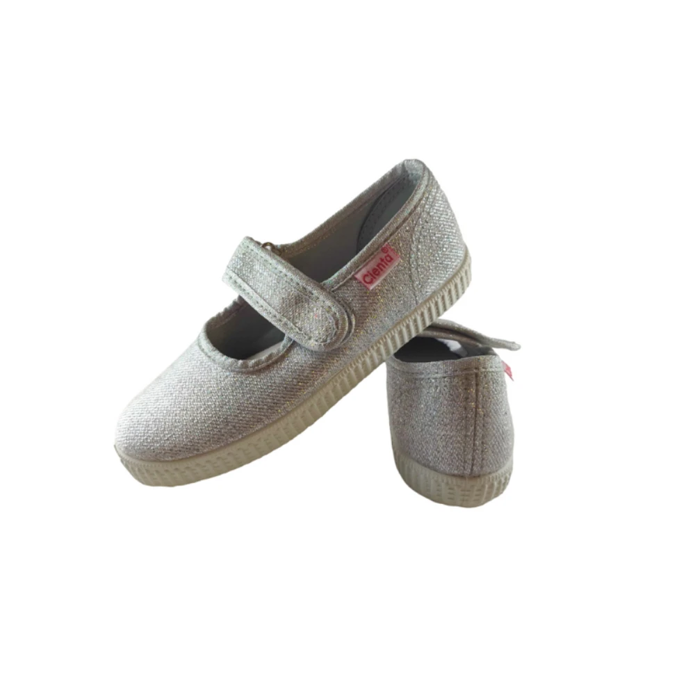 Pikkaboo-Cienta Plata Girls Comfort Shoes - Girls