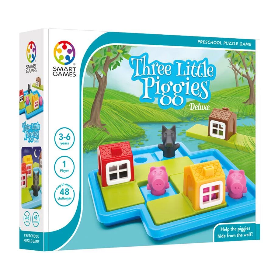 Three Little Piggies Deluxe - Smart Games Preschool Puzzle Game

